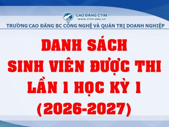 Danh sách sinh viên dự thi HK1 (2026-2027) - Lần 1